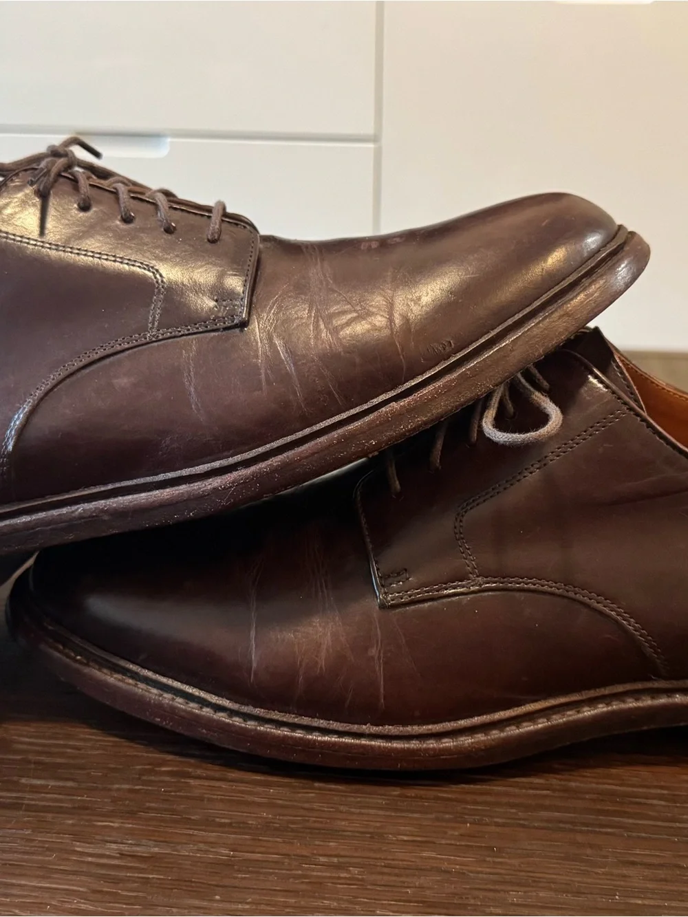 J. Crew Ludlow Derbies Dark Brown Leather Size 12 Men